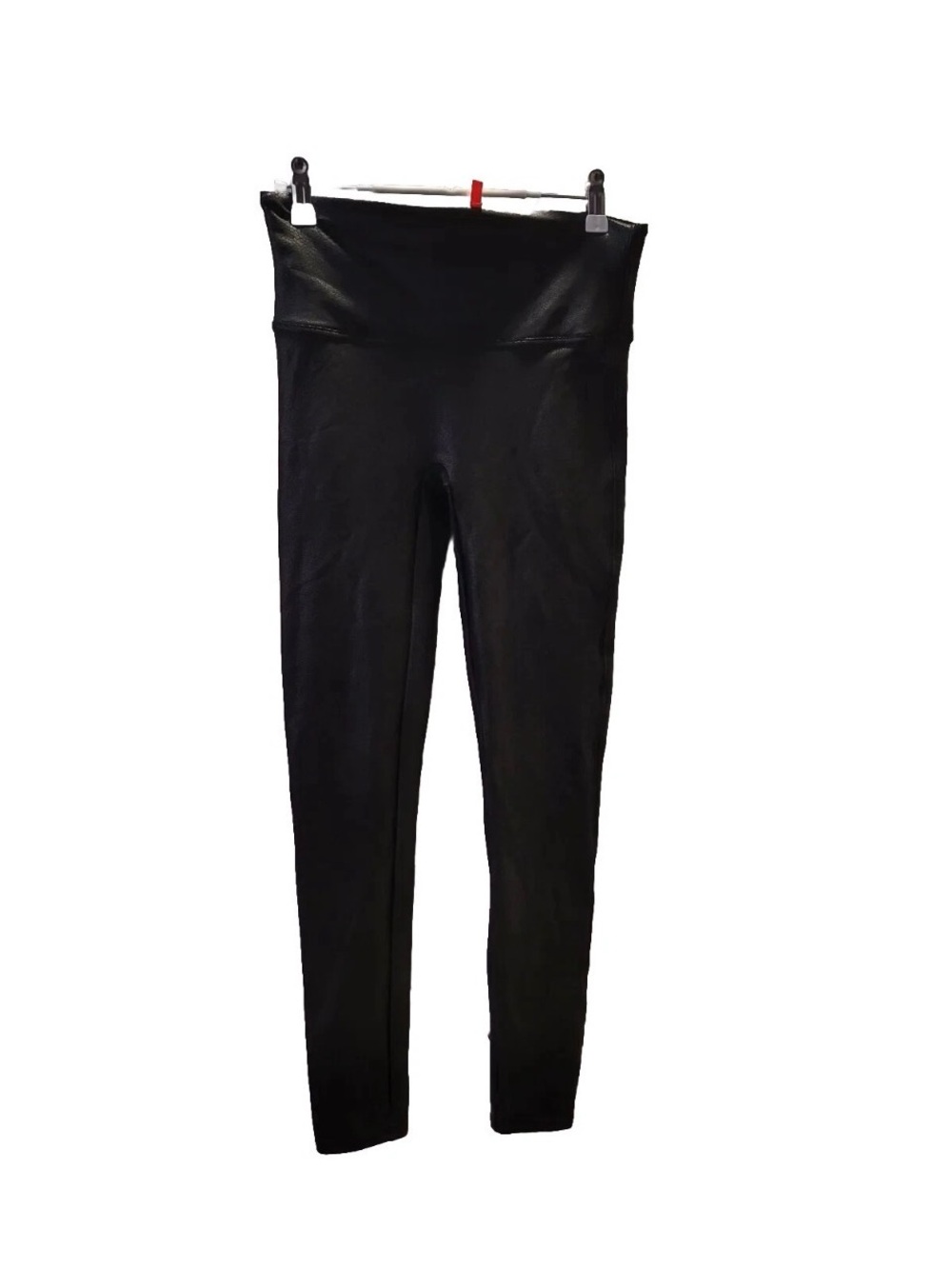 Spanx High Waist Faux Leather Leggings Size Medium Black